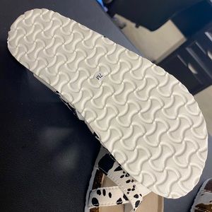 Cow print sandals